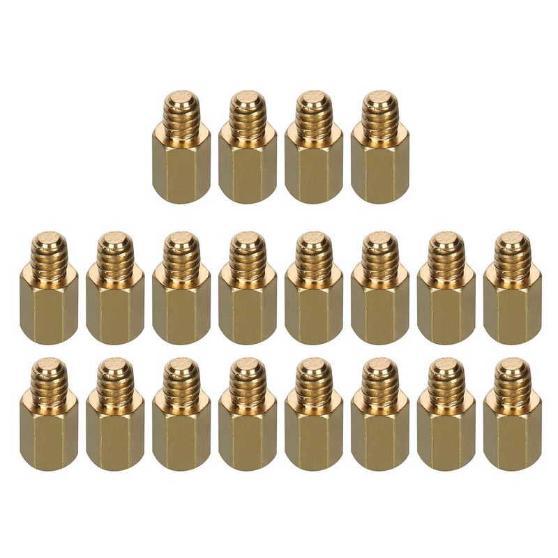 HanTof 6-32 Brass Motherboard Standoffs,ATX Case Standoffs, ATX Standoff for ATX Computer Case - 20 Pack - Image 3